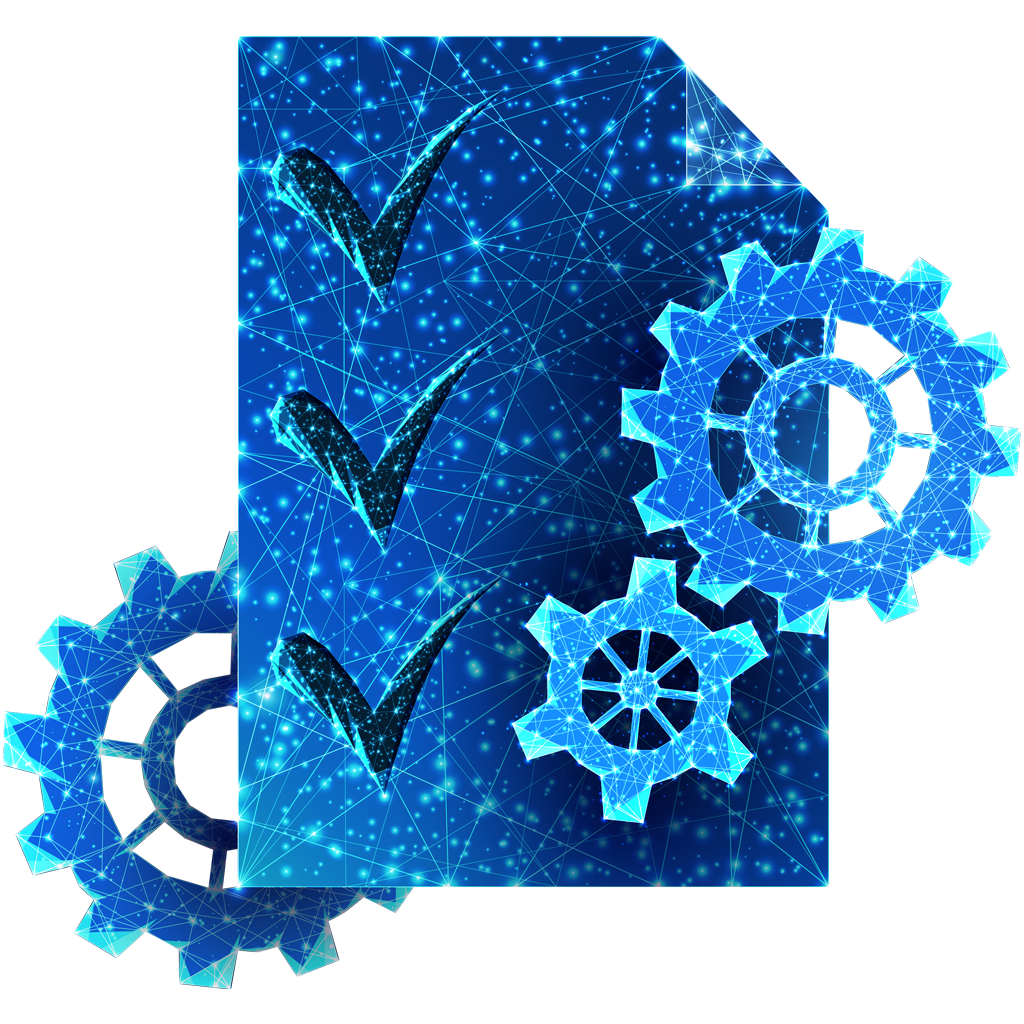 report with gears constellation icon